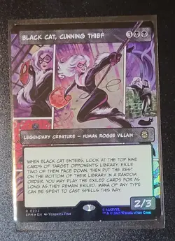 Black Cat, Cunning Thief - Foil - Borderless - SPM - MTG - EN - NM - 0222 - Image 1