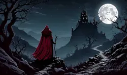 Red Wizard MTG Playmat for Magic the Gathering - Unstitched - 24" x 14" NEW - Image 1