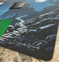 Red Wizard MTG Playmat for Magic the Gathering - Unstitched - 24" x 14" NEW - Image 4