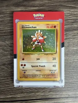 Pokemon Hitmonchan Base Set Holo Rare 7/102 70 HP Wizards of the Coast 1999 - Image 1
