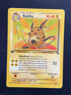 Raichu - 29/62 Fossil 1st Edition (Pokemon) Non Holo Rare - HP - Image 1