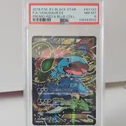 Pokemon Venusaur EX XY123 Full Art Promo Holo PSA 8 XY Black Star Red & Blue - Image 1
