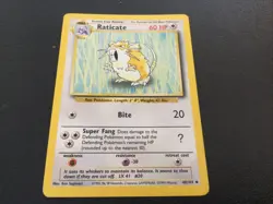 Pokemon TCG Raticate Base Set Uncommon Card 40/102, NM+, FREE SHIPPING - Image 1