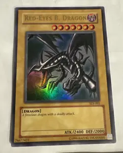 1x Yugioh Red-Eyes Black Dragon SDJ-001 Unlimited Holo LP - Image 2