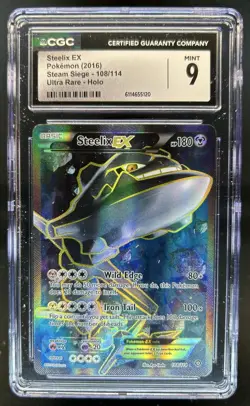 2016 Pokemon XY Steam Siege Steelix #108/114 CGC 9 - Image 1