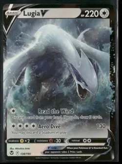 2022 Pokemon Sword & Shield - Silver Tempest Rare Lugia V 138/195 - Image 1
