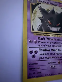Pokemon TCG Sabrina's Gengar Gym Challenge 29/132 Non-Holo Rare HP Vintage WOTC - Image 2