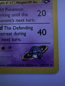 Pokemon TCG Sabrina's Gengar Gym Challenge 29/132 Non-Holo Rare HP Vintage WOTC - Image 5