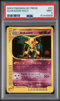 2003 POKEMON SKYRIDGE #H1 ALAKAZAM-HOLO PSA 9 FRESH NEW CERT - Image 1