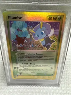 Pokemon 2003 Sandstorm Illumise # 38 Reverse Holo PSA 9 - Image 4