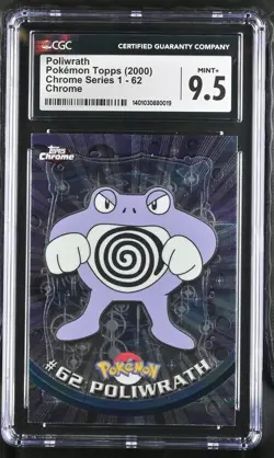Pokemon Poliwrath 62 Holo Topps Chrome - CGC 9.5 - Image 1