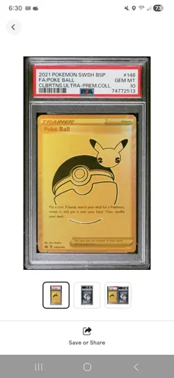 Pokemon TCG Poke Ball SWSH146 SWSH: Sword & Shield Promo Full Art Holo PSA 10 - Image 1