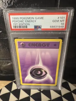 1999 Pokemon Base Set 1st Edition Psychic Energy #101 PSA 10 Gem Mint - Image 1