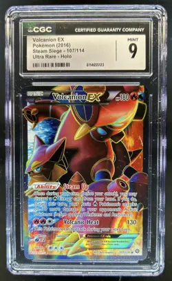 2016 Pokemon XY Steam Siege Volcanion #107/114 CGC 9 - Image 1