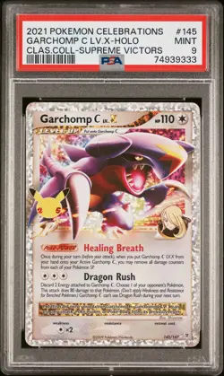 2021 POKEMON CELEBRATIONS CLASSIC COLL #145 GARCHOMP C LV.X-HOLO PSA 9 - Image 1