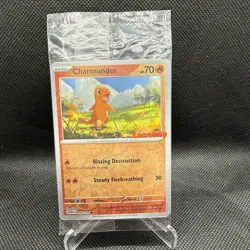 Pokemon 151 Charmander Gamestop Stamped Reverse Holo Promo 004/165 Sealed - Image 1