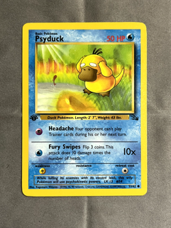 Psyduck 53/62 1st Edition Fossil Regular Pokemon Vintage; Authentic, Official - Image 1