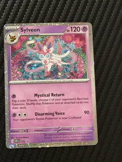 2025 Pokemon Black Star Promo 172 Sylveon Prismatic Evolutions NM/M + Sticker - Image 1