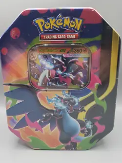 Pokemon TCG Mega Charizard X-4 Booster Tin-New/Factory Sealed - Image 1