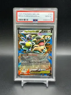 Mega Kangaskhan ex Pokemon Mega Evolution 104/132 PSA 10 Gem Mint Double Rare - Image 1