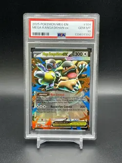 Mega Kangaskhan ex Pokemon Mega Evolution 104/132 PSA 10 Gem Mint Double Rare - Image 3