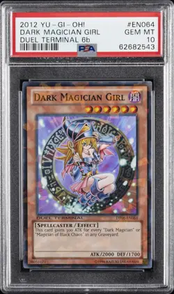 2012 YU-GI-OH! DUEL TERMINAL 6 #EN064 DARK MAGICIAN GIRL PSA 10 - Image 1