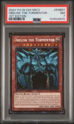 2024 YU-GI-OH! SBC2-SPEED DUEL BATTLE CITY FINALS OBELISK THE TORMENTOR PSA 7 - Image 1