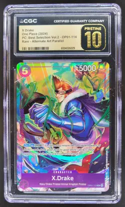 2024 ONE PIECE X.DRAKE RARE ALT ART OP01-114 CGC 10 PRISTINE RC7 - Image 1