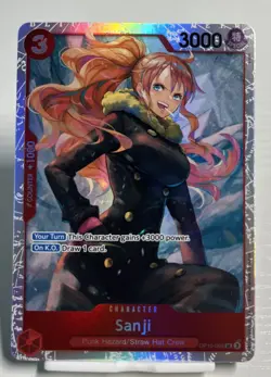 One Piece TCG Royal Blood Sanji OP10-005 SR Super Rare English Red Navy NM - Image 1