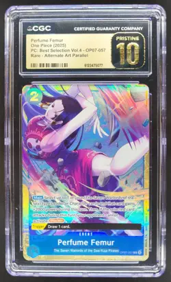 2025 ONE PIECE PERFUME FEMUR RARE ALT ART OP07-057 CGC 10 PRISTINE RC7 - Image 1