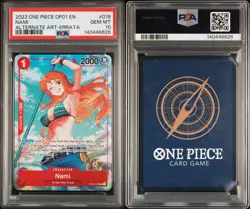 2022 ONE PIECE OP01-ROMANCE DAWN ALTERNATE ART-ERRATA #016 NAMI PSA 10 - Image 3