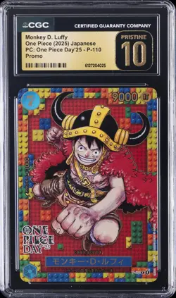 2025 ONE PIECE PC: ONE PIECE DAY '25 JPN PROMO MONKEY D. LUFFY CGC 10 PRISTINE - Image 1