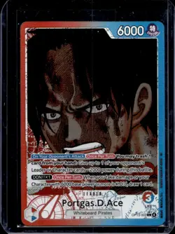 2025 One Piece Carrying On His Will Portgas D. Ace Leader #OP13-002 - Image 1