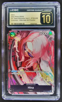 2024 ONE PIECE HINA ALT ART ST06-008 CGC 10 PRISTINE RC7 - Image 1