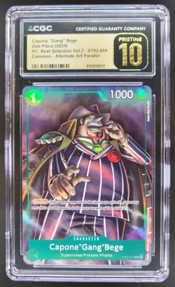 2024 ONE PIECE CAPONE GANG BEGE ALT ART ST02-004 CGC 10 PRISTINE RC7 - Image 1