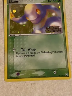 Ekans 55/109 EX Team Rocket Returns Reverse Holo Common Stamped Pokemon Card - Image 2