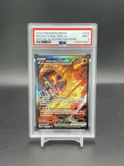 Team Rocket's Moltres SV: Destined Rivals SIR #229 PSA 9 Mint Pokemon TCG Card - Image 3