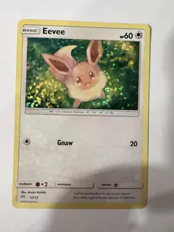 McDonald's Eevee Holo Promo Card 12/12 2018 LP/MP Pokemon TCG Collection - Image 1