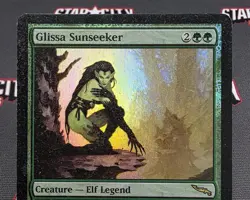 MTG FOIL Glissa Sunseeker- DAMAGED -Mirrodin Magic the Gathering Card #120 - Image 3