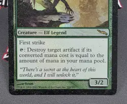 MTG FOIL Glissa Sunseeker- DAMAGED -Mirrodin Magic the Gathering Card #120 - Image 4