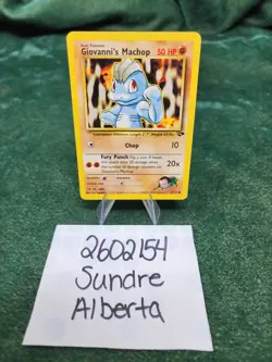 Giovanni's Machop - Pokemon Gym Challenge - #72/132- Vintage Pokemon Card - Image 1