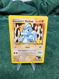 Giovanni's Machop - Pokemon Gym Challenge - #72/132- Vintage Pokemon Card - Image 2