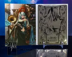 Hatsune Miku CV01 Vocaloid LSP-002 Silver Premium Metal Card Booklet Waifu - Image 1