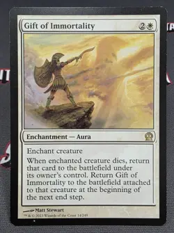 MTG Gift of Immortality- DAMAGED -Theros Magic the Gathering Card #014 - Image 1