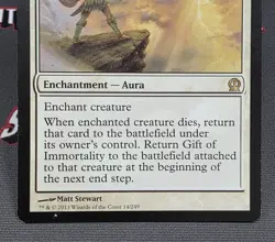 MTG Gift of Immortality- DAMAGED -Theros Magic the Gathering Card #014 - Image 4