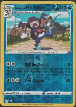 Galarian Mr. Rime 35/163 Battle Styles Reverse Holo Pokemon Card TCG 035/163 - Image 1