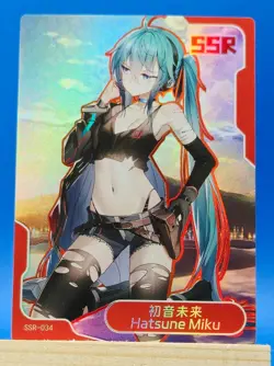Hatsune Miku SSR-034 Vocaloid Goddess Haven Anime Waifu CCG Card - Image 1
