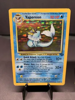 Pokemon TCG Fossil & Jungle Set Lot of 2 Card Holo Rare Lapras & Vaporeon WOTC - Image 2
