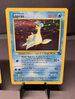 Pokemon TCG Fossil & Jungle Set Lot of 2 Card Holo Rare Lapras & Vaporeon WOTC - Image 3