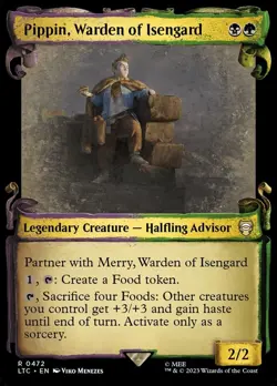 Pippin, Warden of Isengard (NM) #472 Showcase Scrolls LOTR Commander Magic card - Image 1